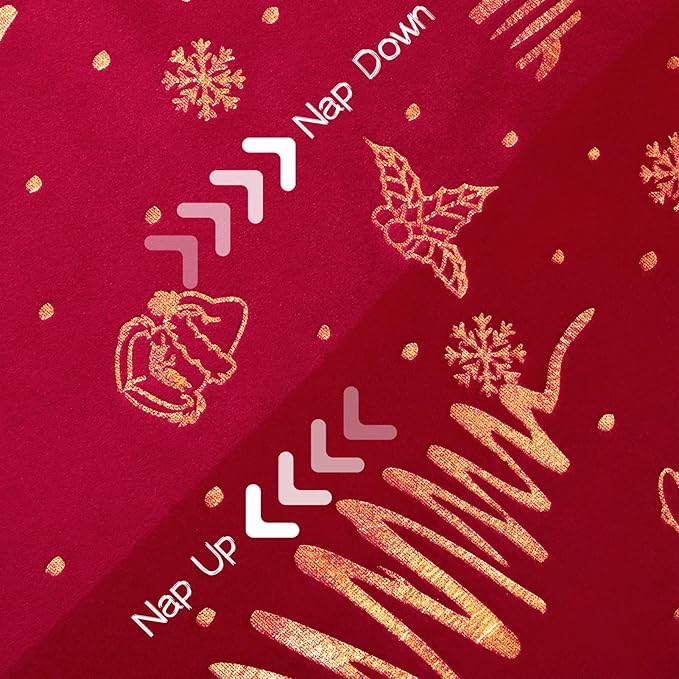 Red Christmas Decorative Indoor Holiday Curtains for livingroom 84 inches Length, Xmas Gift Decorations Blackout Rod Pocket Velvet Christmas Drapes for Bedroom cortinas de Navidad 2 Panels