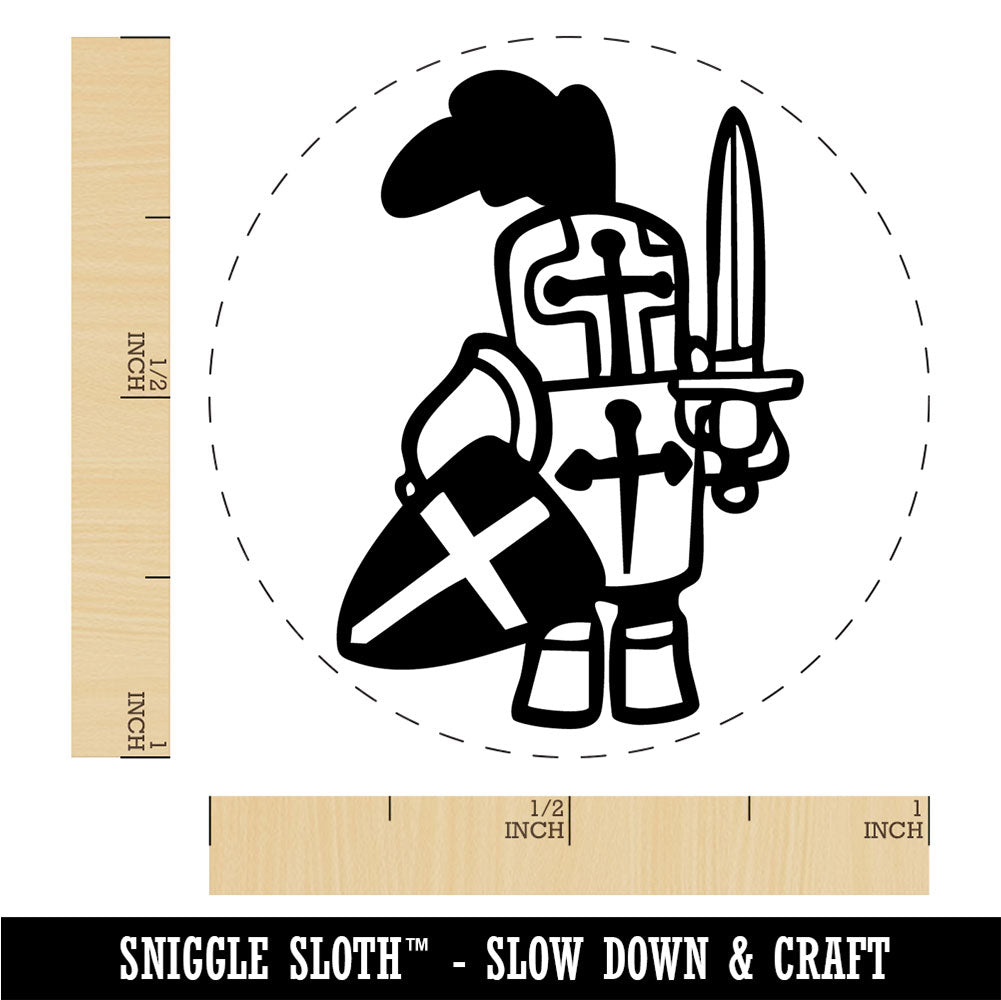 Ready To Fight Brave Knight Self-Inking Rubber Stamp - 1/2 Inch Mini ...