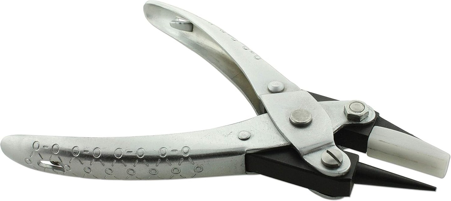 The Beadsmith Chain Nose Parallel Pliers with Spring, Flat Grip for Jewelry Making, Wirework & Repair