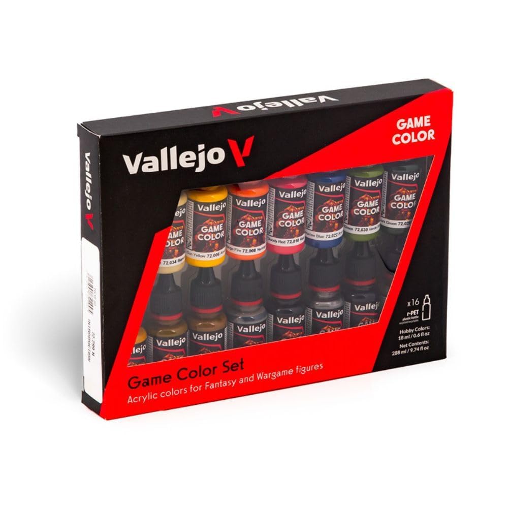 Game Color Introduction Set | Starter Set for Fantasy and Wargame Figures | 16 Bottles x 18 ml (0.60 fl.oz.)
