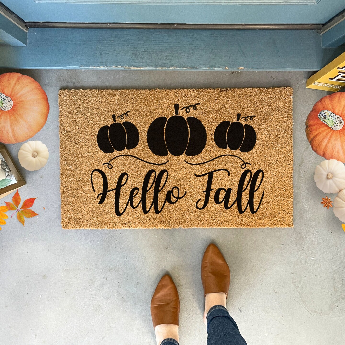 Farm Fresh Pumpkins Doormat, Fall Doormat, Custom Doormat, Front Porch Decora/ion, Fall Farm House Decora/ion, popular Autumn Decora/ion