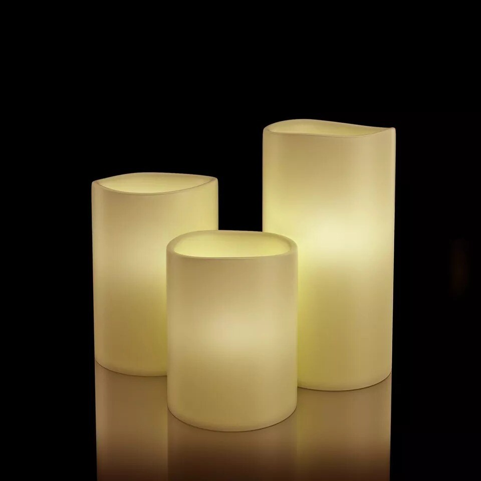 Flameless LED Candle Set of 3 with Remote 4 and 8 Hr Timer for Home Decor