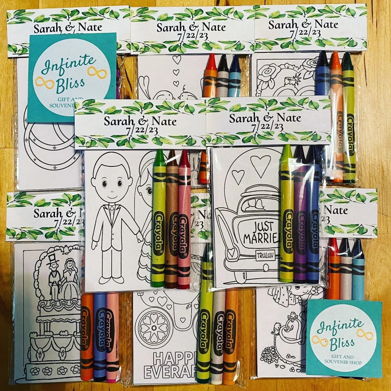 Wedding Coloring Packs | Wedding Coloring Pages | Wedding Party Favor | Just Married | Marriage | Crayola Crayons product 4