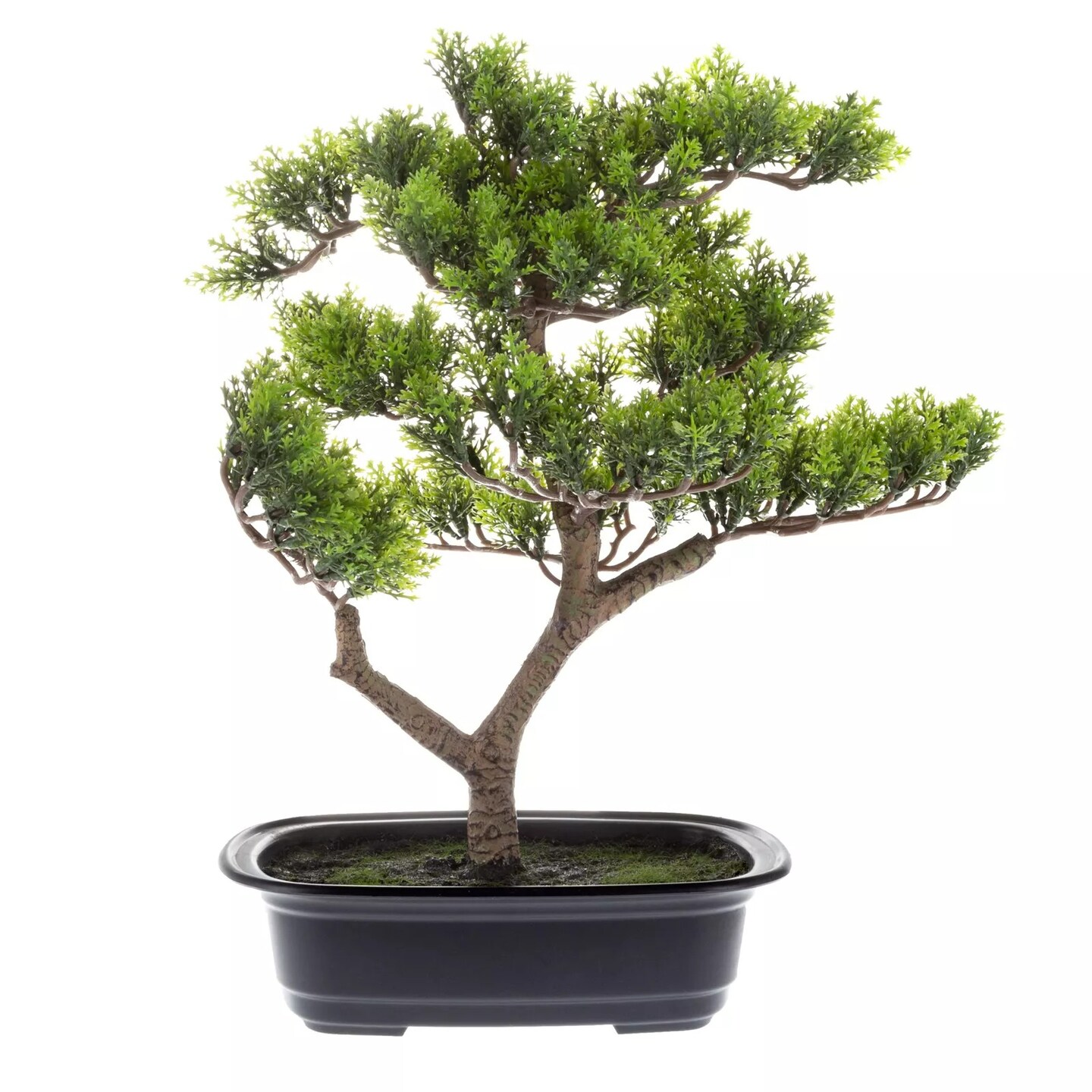 14.5&#x22; Faux Pine Bonsai Tree Realistic Artificial Topiary for Home Desk Tables