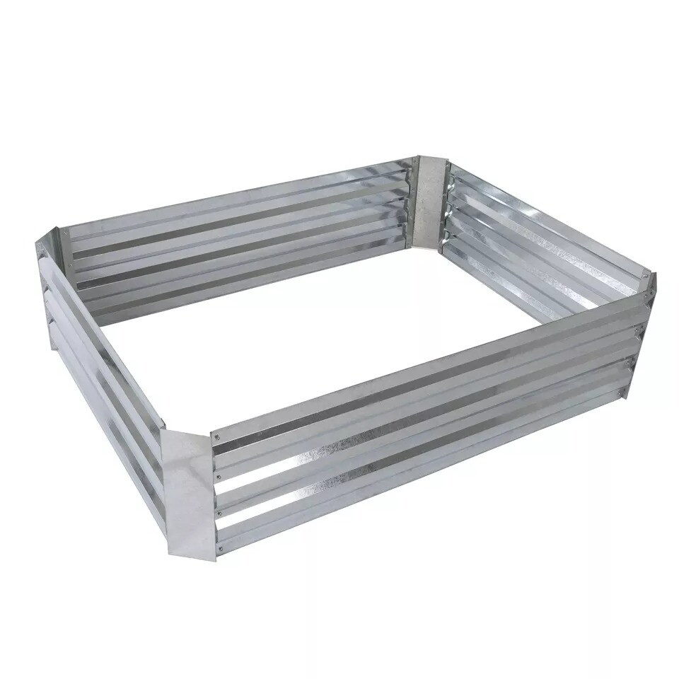 Large Galvanized Raised Iron Garden Bed Planter Box Plant Holder Kit 47x 35 In