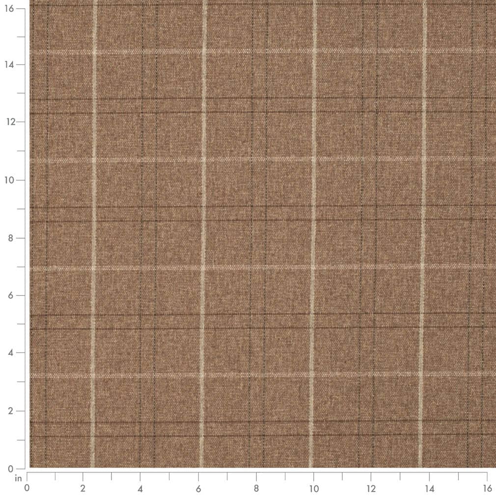 Adobe - Brown,Orange & Rust Plaid Upholstery Fabric 54 Inches"