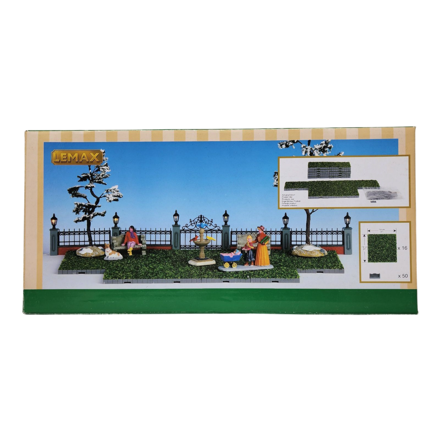 Lemax Complete Plaza Park Grass - 16 Pieces