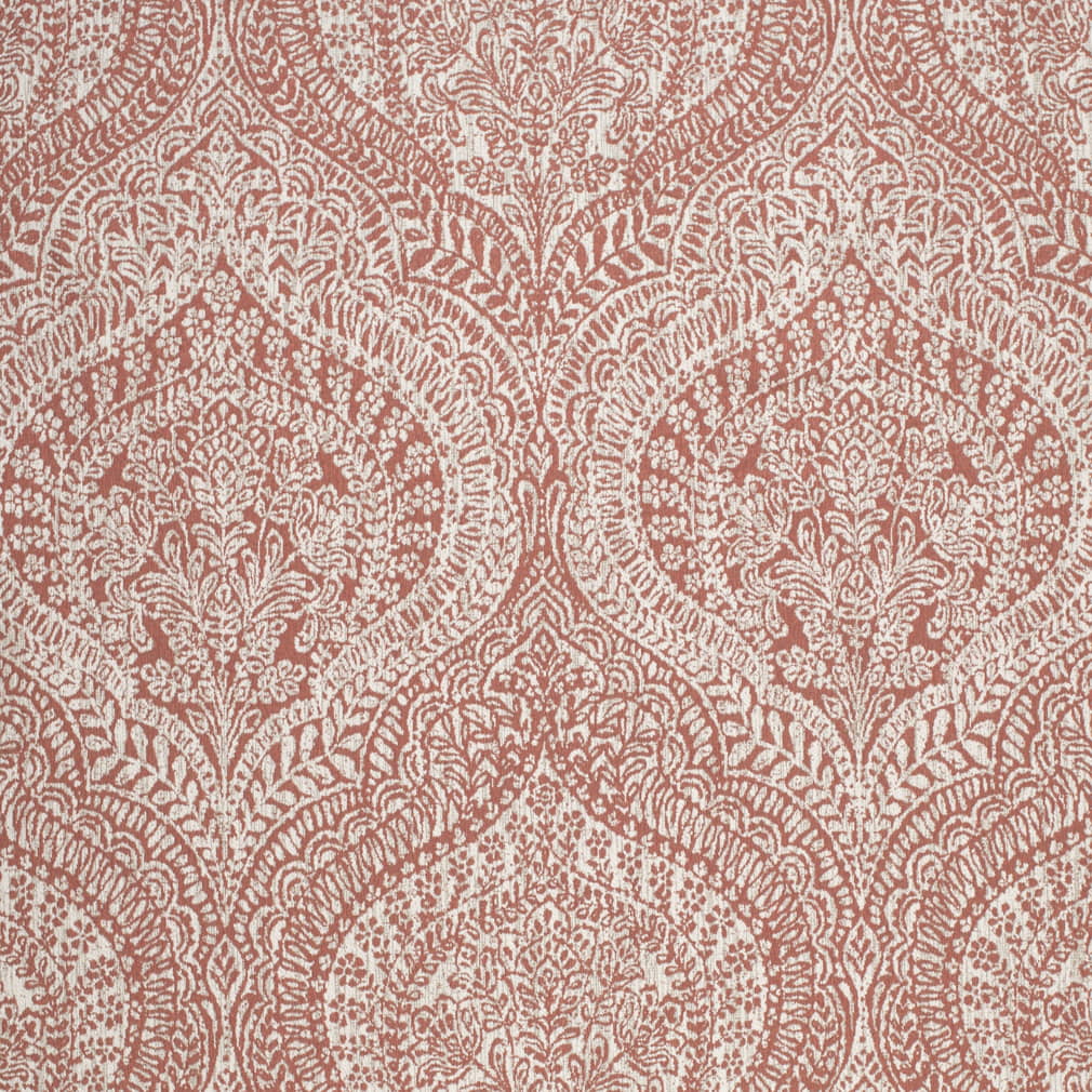 Rust Damask Texture Upholstery Fabric - Orange & Rust Damask Upholstery Fabric 54 Inches ...