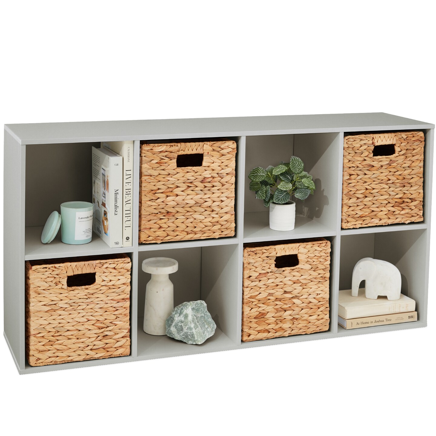 Best Choice Products 8-Cube Bookshelf, 11in Display Storage System, Organizer w/ Removable Back Panels
