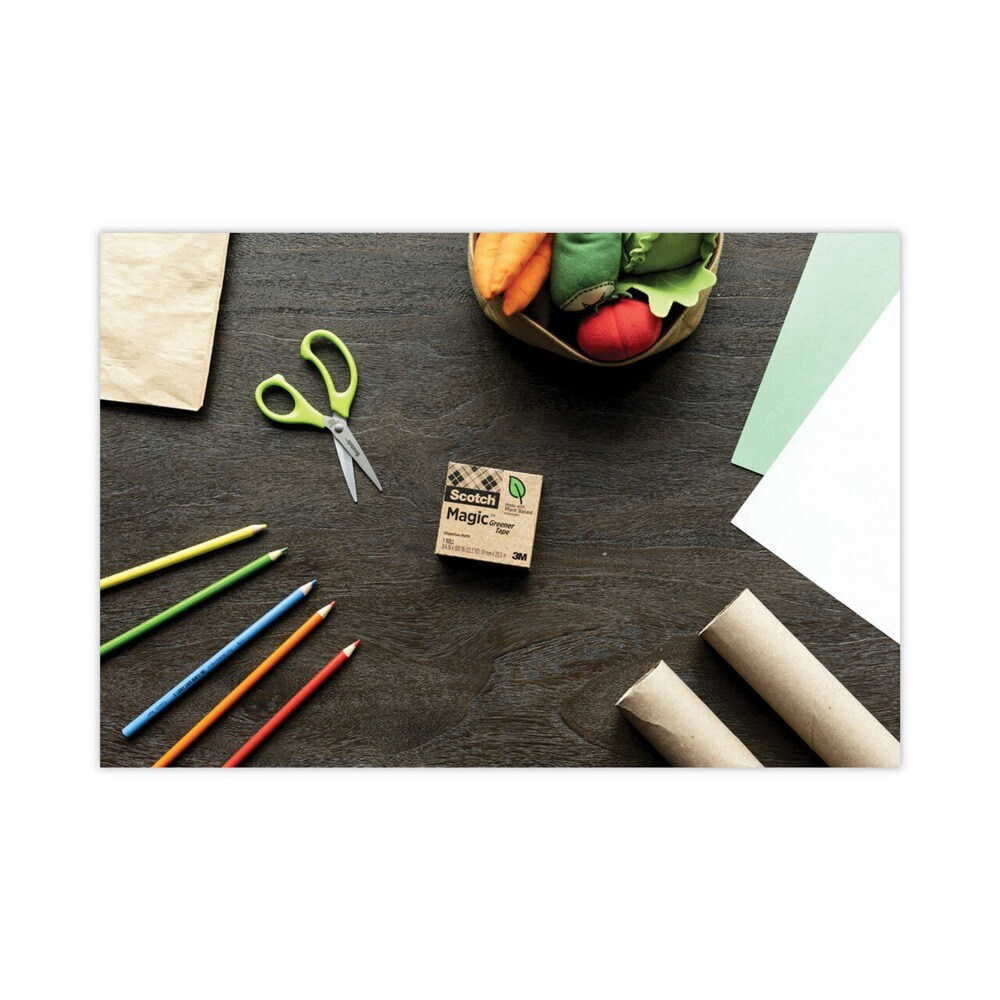 Scotch 0.75 in. x 75 ft. 1 in. Core Magic Greener Tape - Clear (10/Pack)