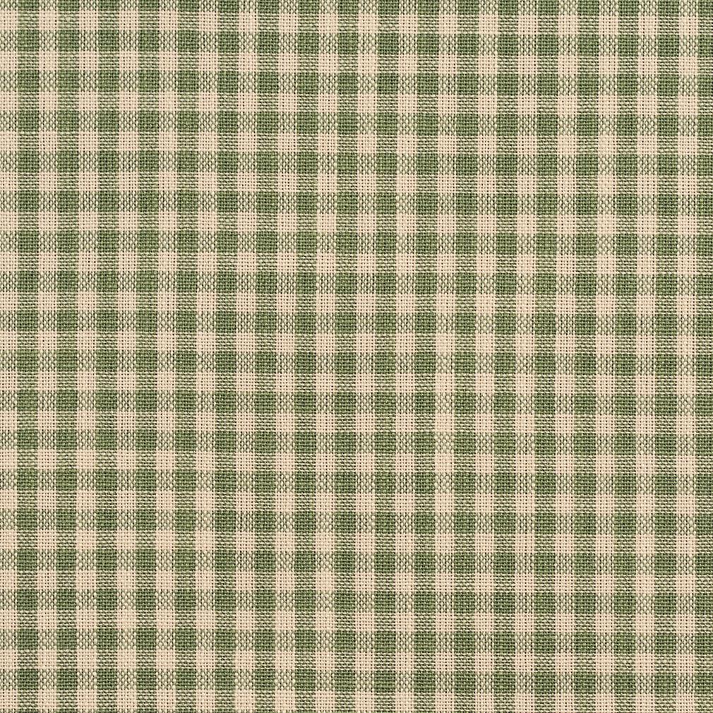 Juniper Gingham - Green Check & Houndstooth,Small Scale Upholstery Fabric 54 Inches"