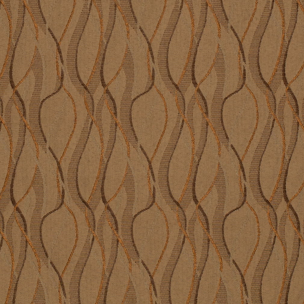 Nutmeg - Brown Abstract Geometric Upholstery Fabric 54 Inches"