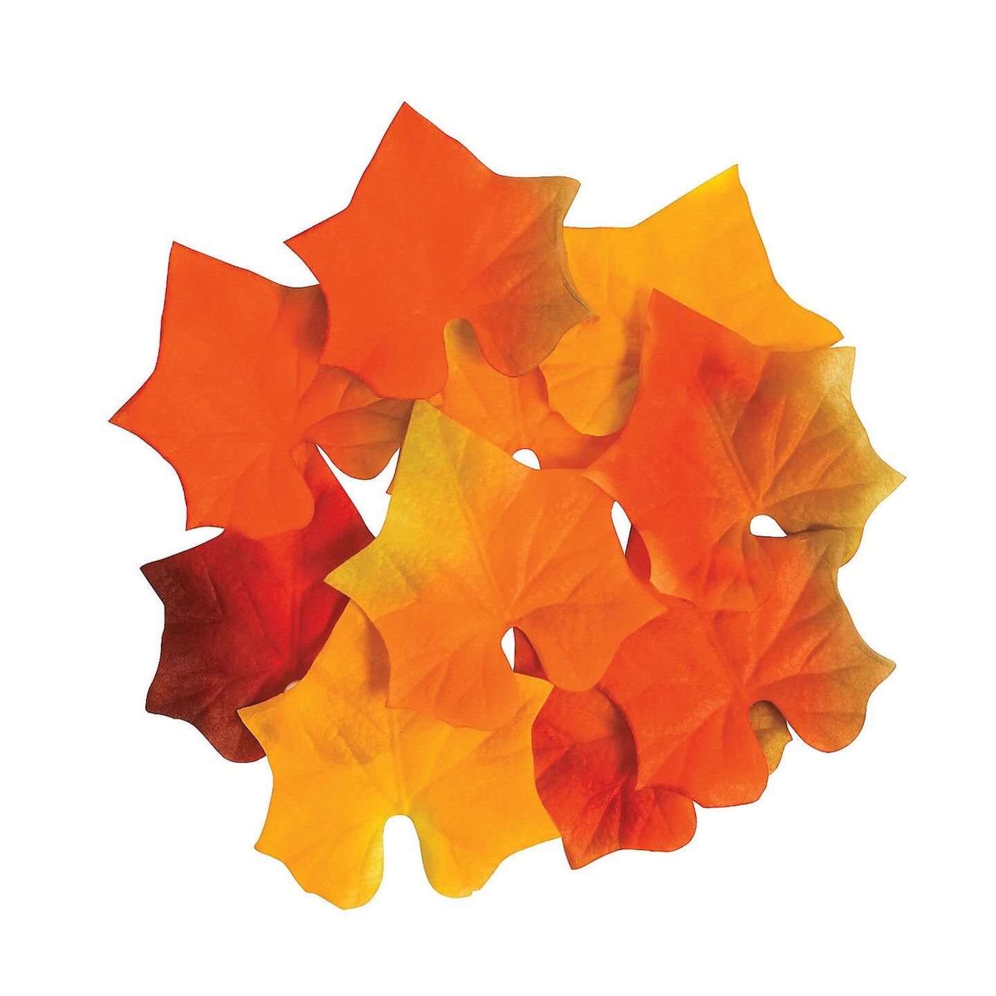 4 x 6" Large Polyester Fall Leaves Assortment 100 Pieces Autumn Decor