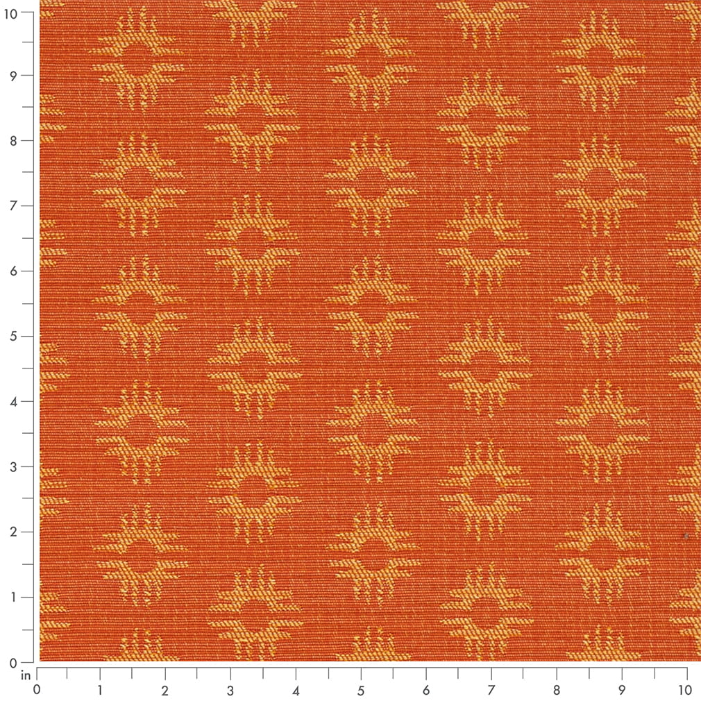 Persimmon - Orange & Rust Abstract & Geometric Upholstery Fabric 54 Inches"