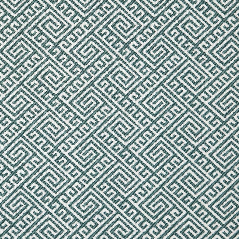 Aqua - Aqua &#x26; Teal Abstract &#x26; Geometric,Greek Key Upholstery Fabric 54 Inches&#x22;