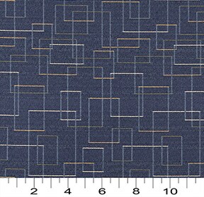 Admiral - Blue Abstract & Geometric Upholstery Fabric 54 Inches"