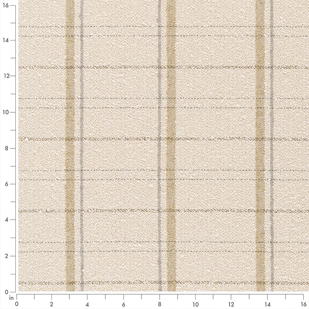 Upholstery Fabric - Beige &#x26; Taupe Plaid Upholstery Fabric 54 Inches&#x22;