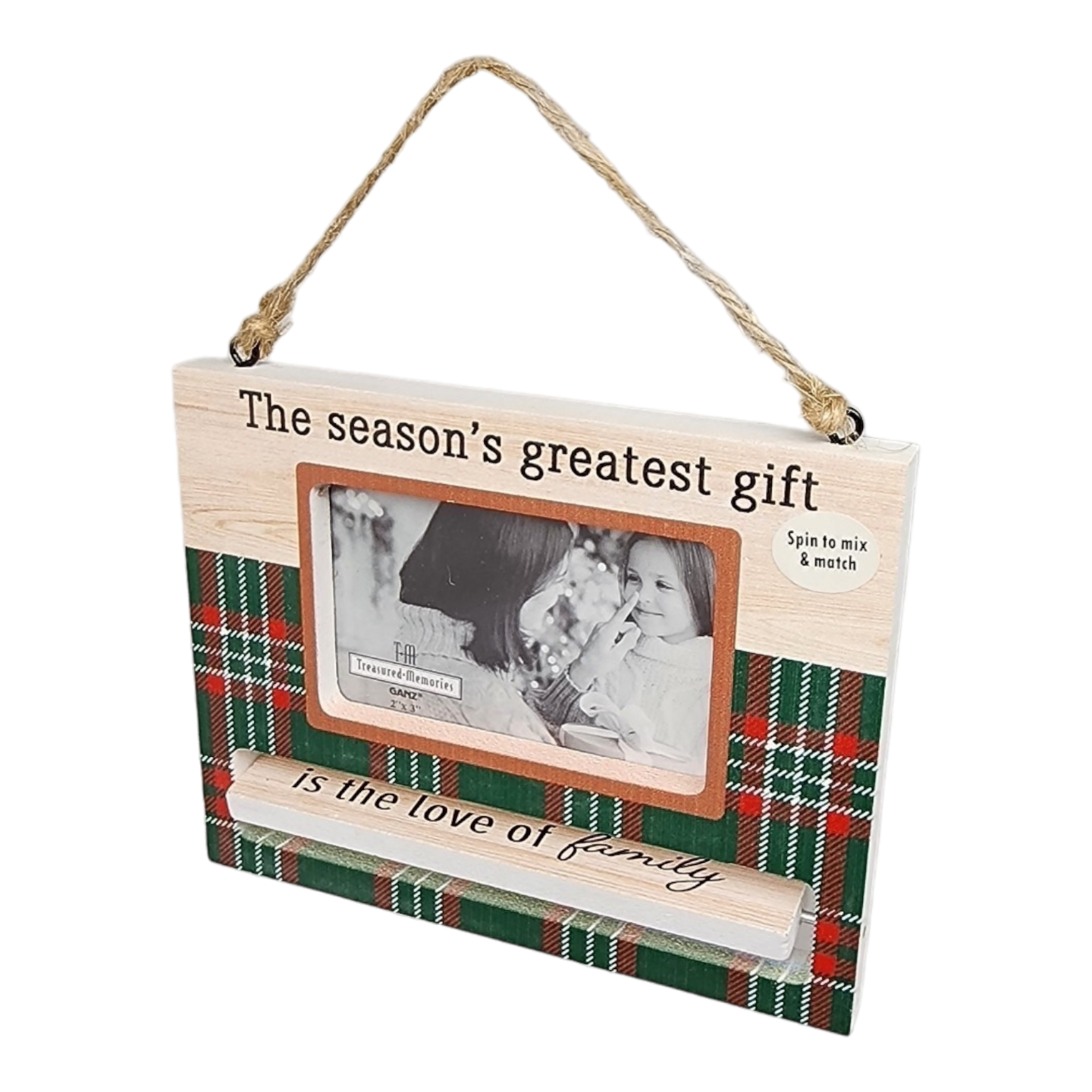 Spinning Frame Ornament - The Season&#x27;s Greatest Gift