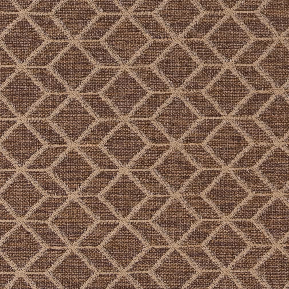 Java Geo - Brown Abstract Geometric Upholstery Fabric 54 Inches"