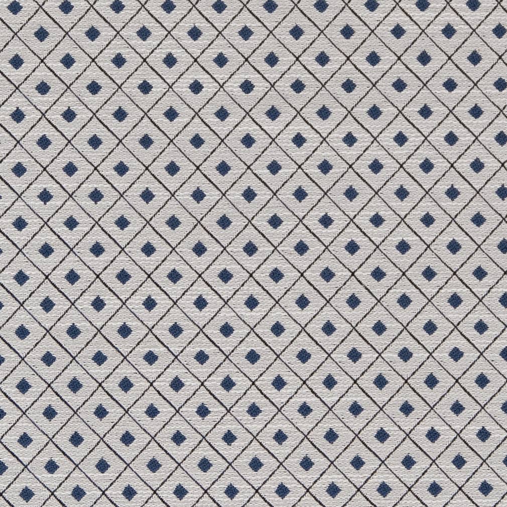 Wedgewood Diamond - Blue Diamonds,Small Scale Upholstery Fabric 54 Inches"