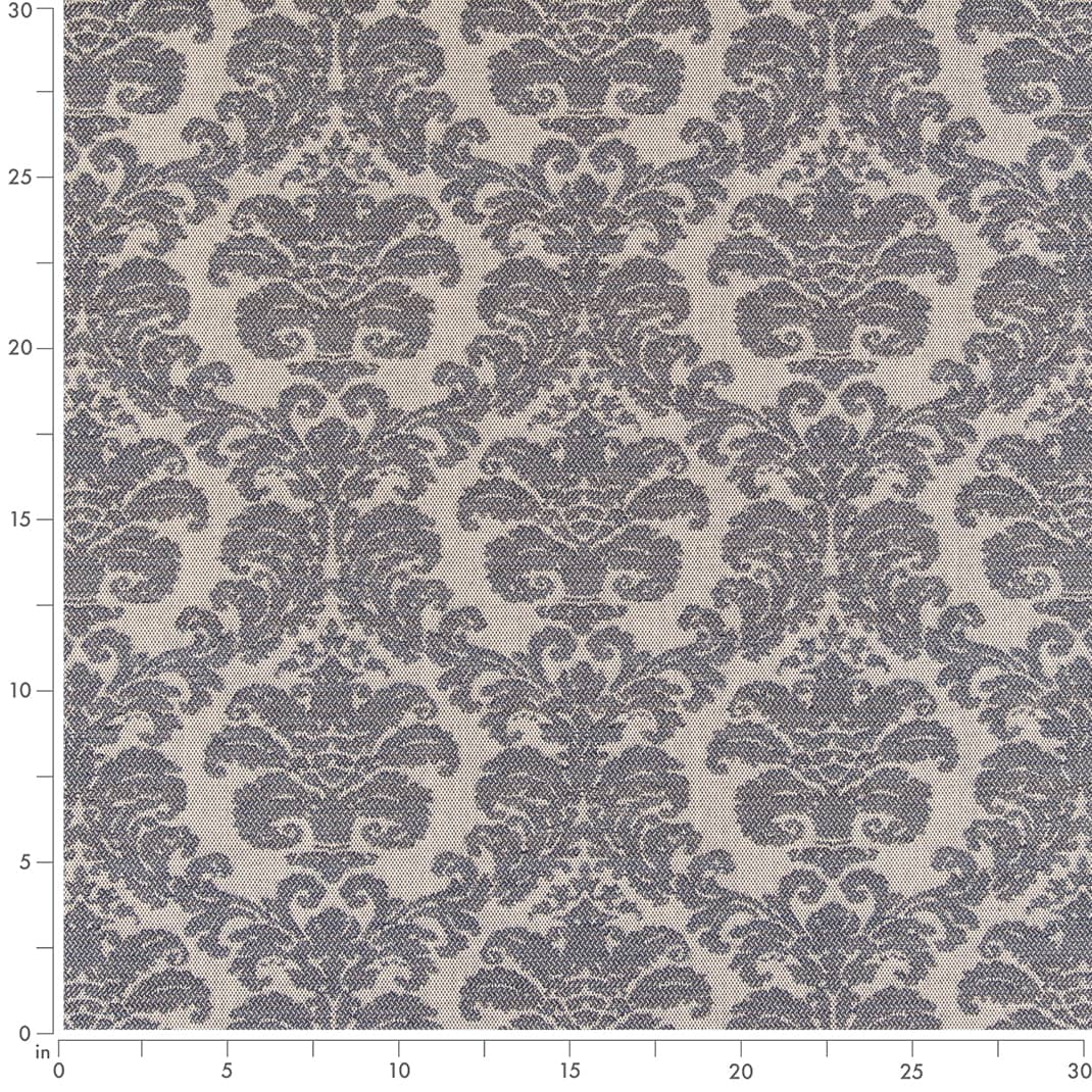 Blue - Blue Damask Upholstery Fabric 54 Inches&#x22;