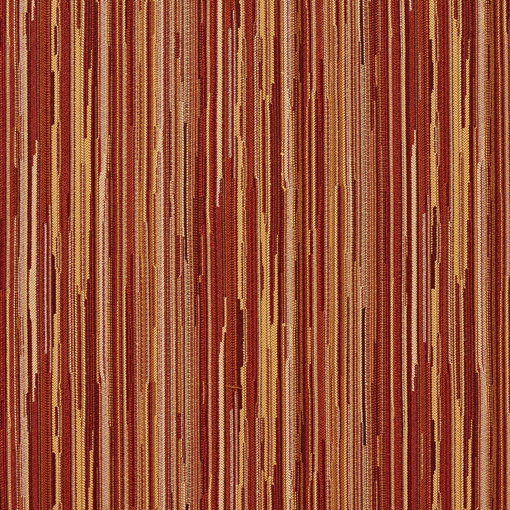 Canyon - Orange & Rust Small Scale,Stripe Upholstery Fabric 54 Inches"