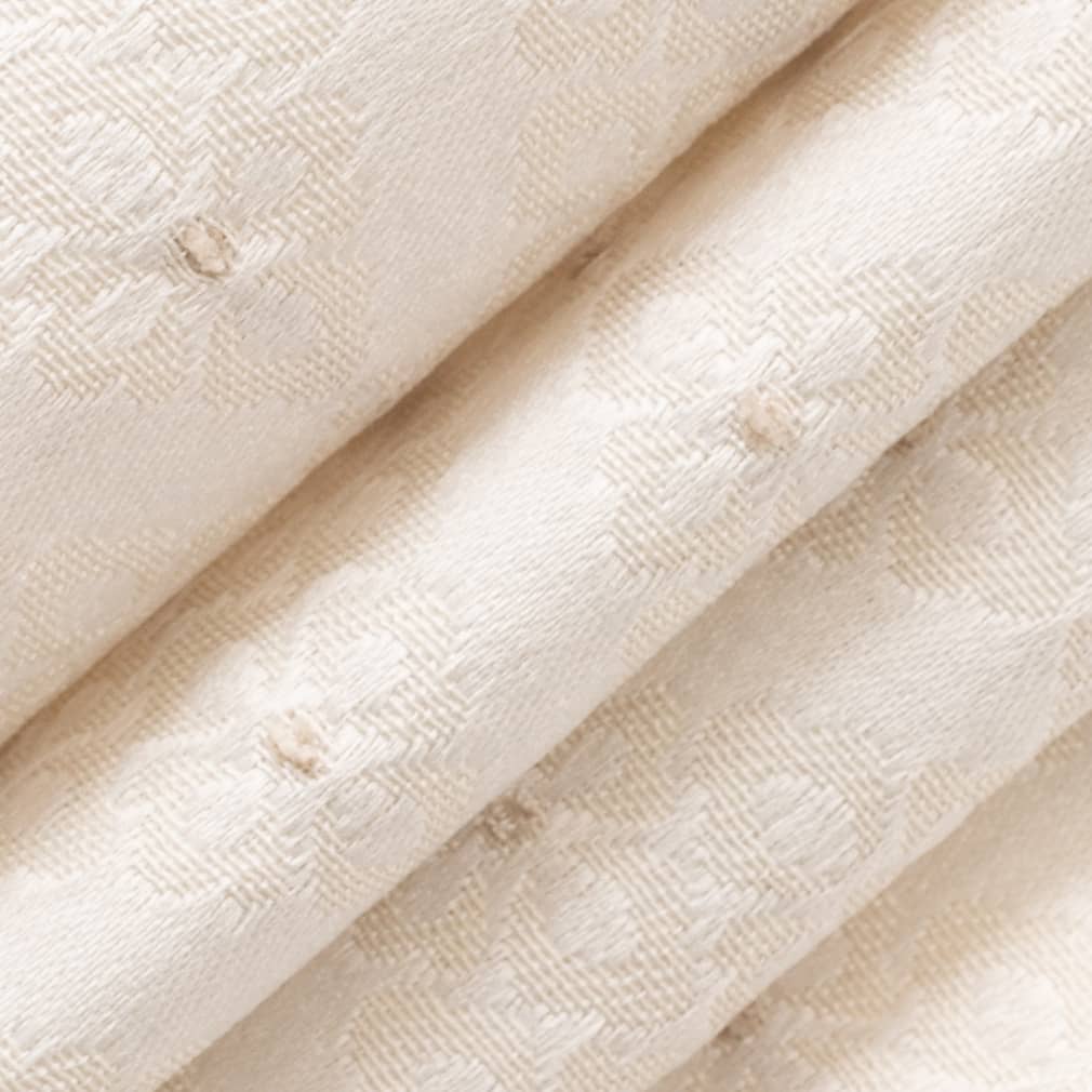 Ivory Lily - White & Ivory Diamonds Upholstery Fabric 54 Inches"