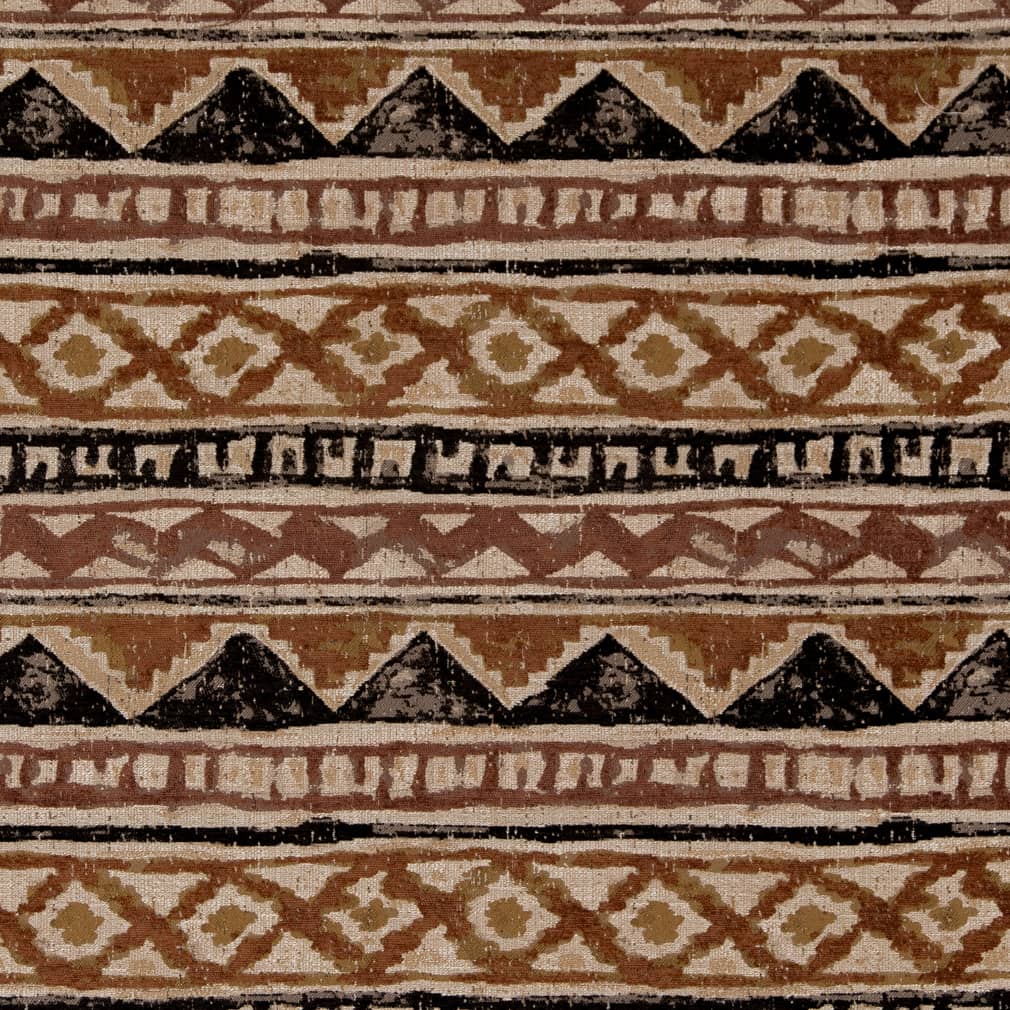 Ridge - Brown Abstract & Geometric,Global,Southwestern Upholstery Fabric 54 Inches"