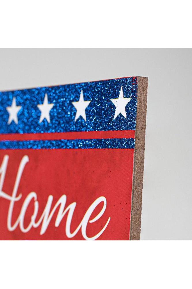 12&#x22; Wooden Sign: Home of The Free