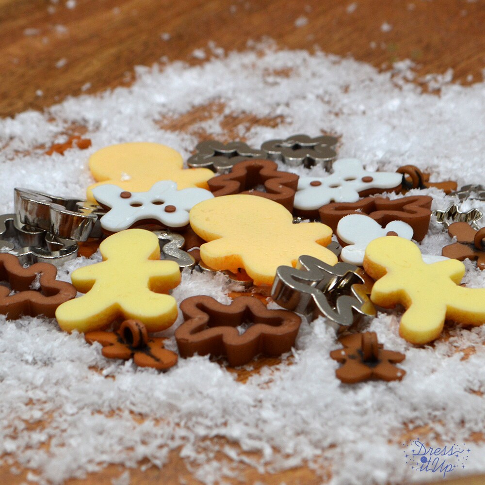 Dress It Up Buttons Sugar And Spice Super Value Pack, 32 pcs Sewing Shank Embellishments