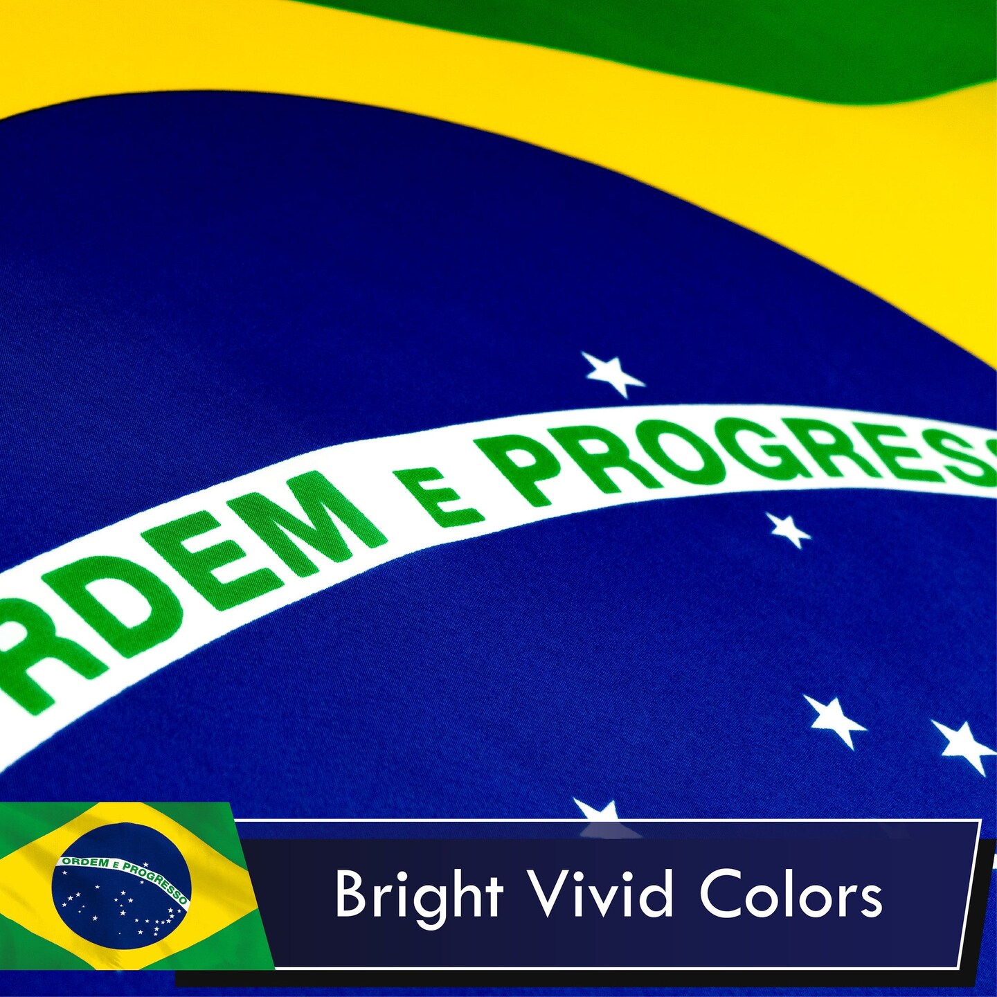 G128 Combo Pack: USA American Flag 3x5 Ft 75D Printed Stars &#x26; Brazil (Brazilian) Flag 3x5 Ft 75D Printed