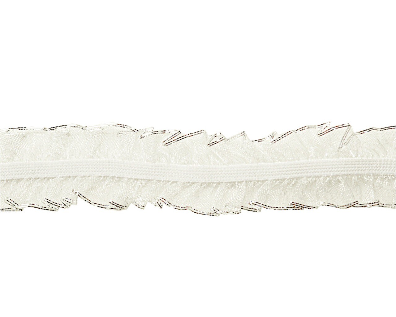 1&#x22; x 20 Yards White/Silver Organza Stretch Lace Trim 5 Packs Organza Trim