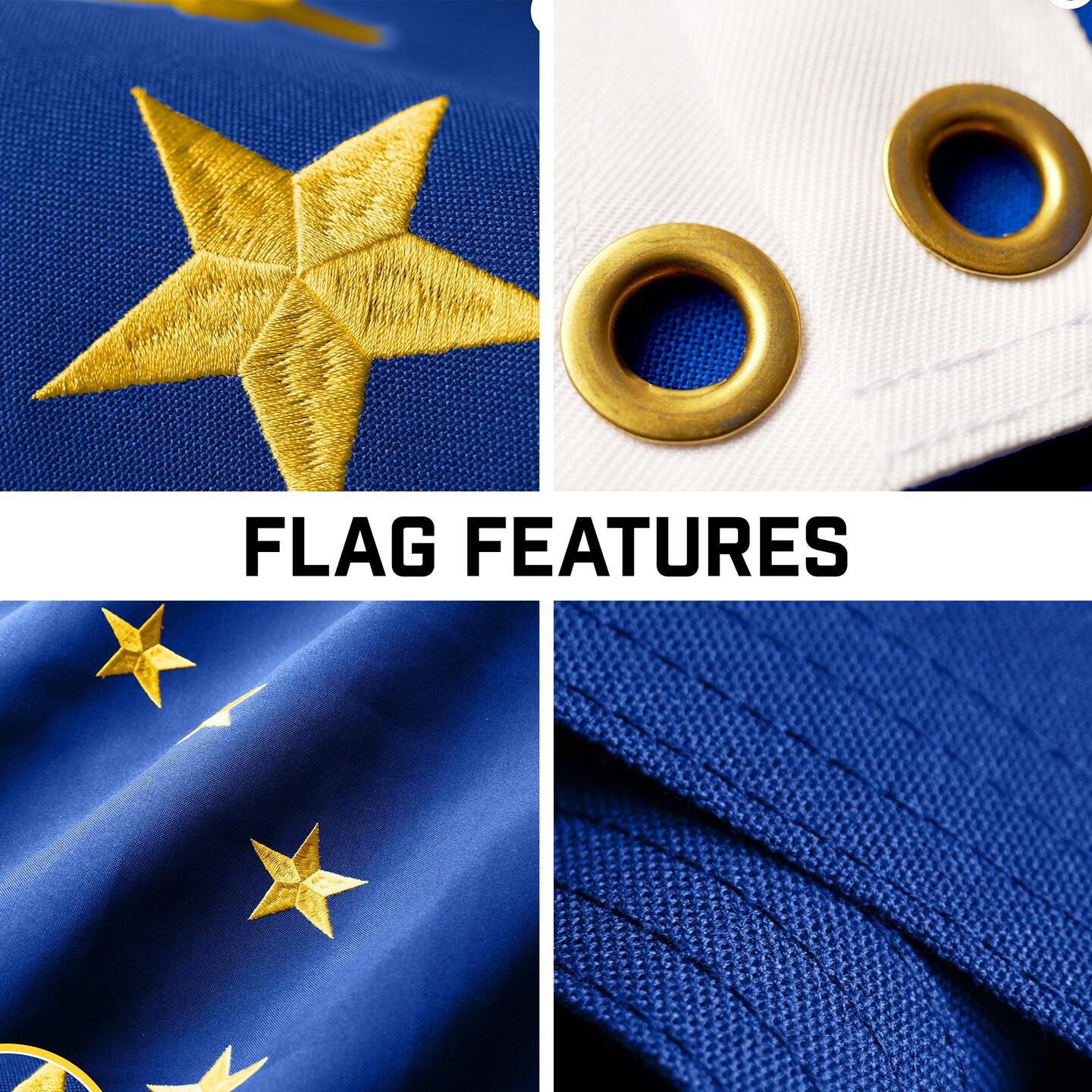 G128 Combo Pack: 16 Ft Telescoping Aluminum Flagpole (Silver) &#x26; Alaska AK State Flag 3x5 Ft, StormFlyer Series Embroidered 220GSM Spun Polyester | Pole with Flag Included