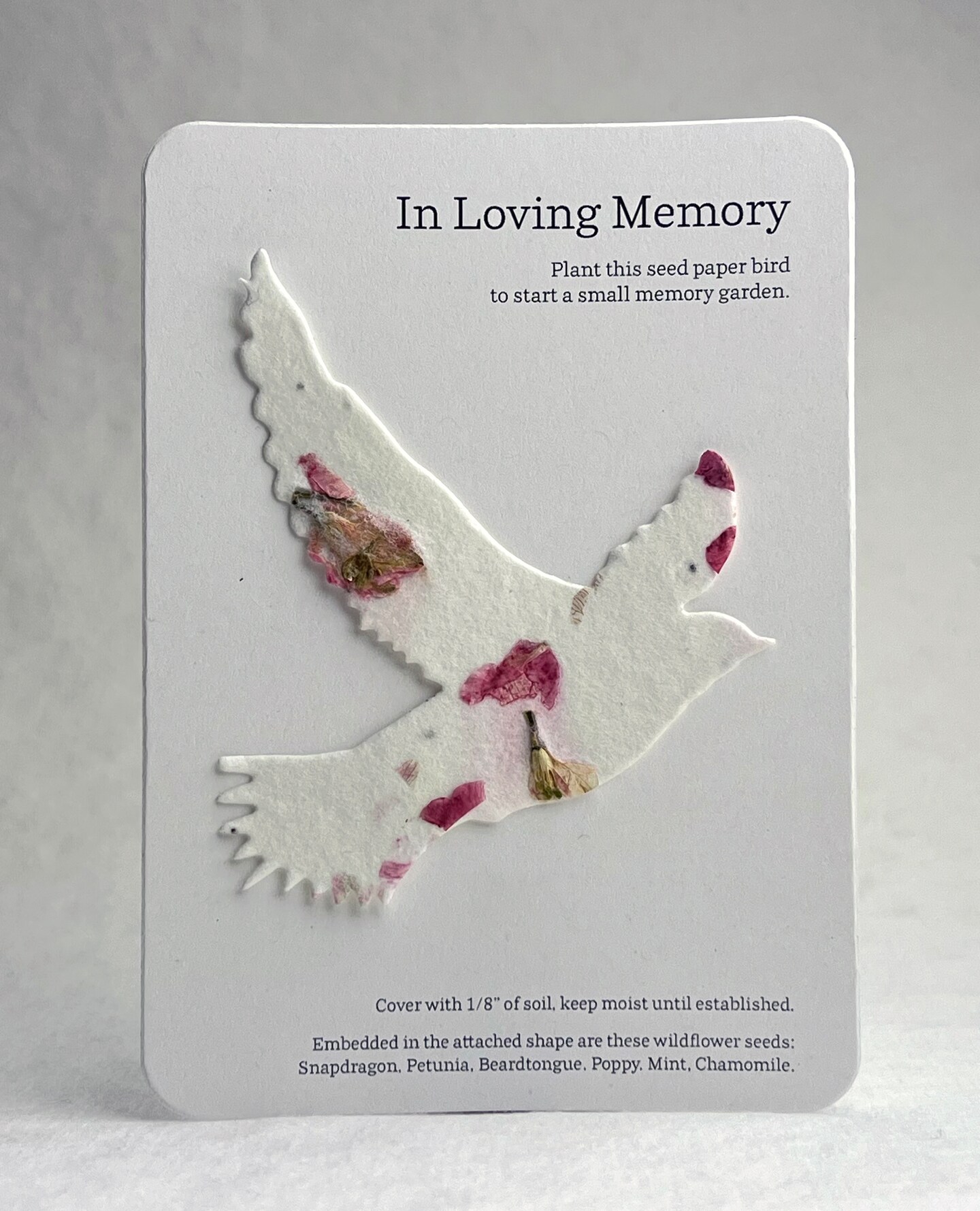 Wildflower Seed Paper Memorial Recycled Cards With Seed Paper Bird Choose Print And Seed Paper Bird Set Of 8