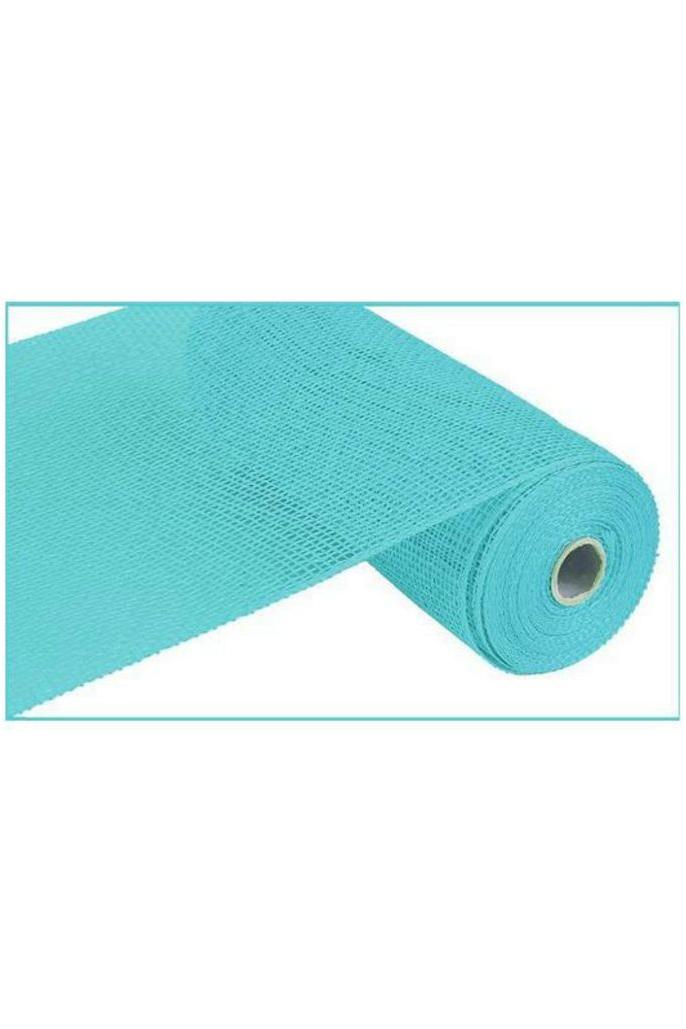 10&#x22; Poly Burlap Mesh Ribbon: Turquoise Blue