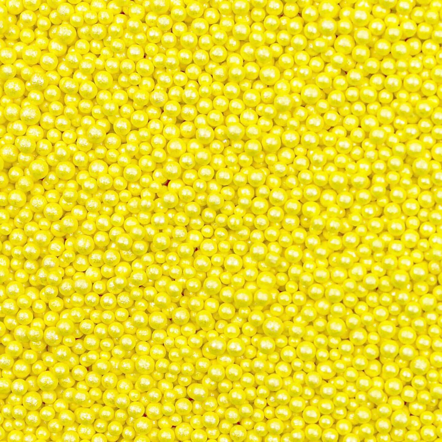 Krazy Sprinkles - Yellow Pearl Mini Sprinkle Beads (1/2 Cup, 1x Jar) for Cakes, Ice Cream & Cookies