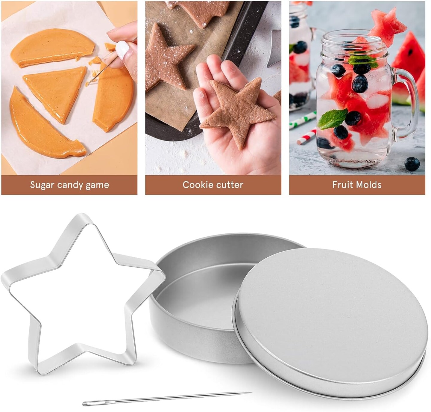 12-Piece Korean Sugar Candy Tool Set – Dal-gona Stainless Steel Cookie Cutters & Molds for Christmas & Valentine’s