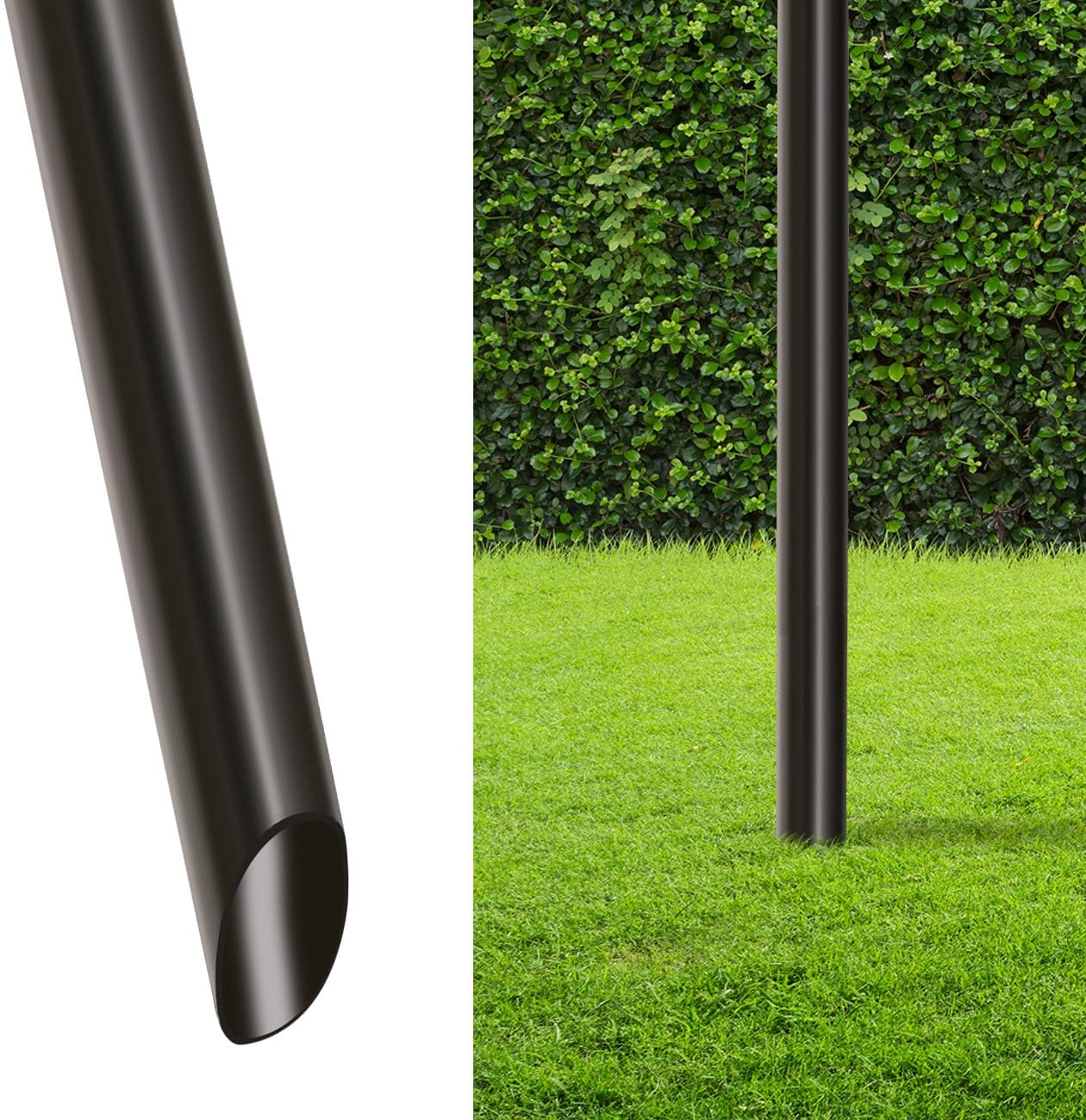 Sorbus 4 Pack Outdoor Metal Patio Torches - Includes Fiberglass Wick and Snuffer Cap