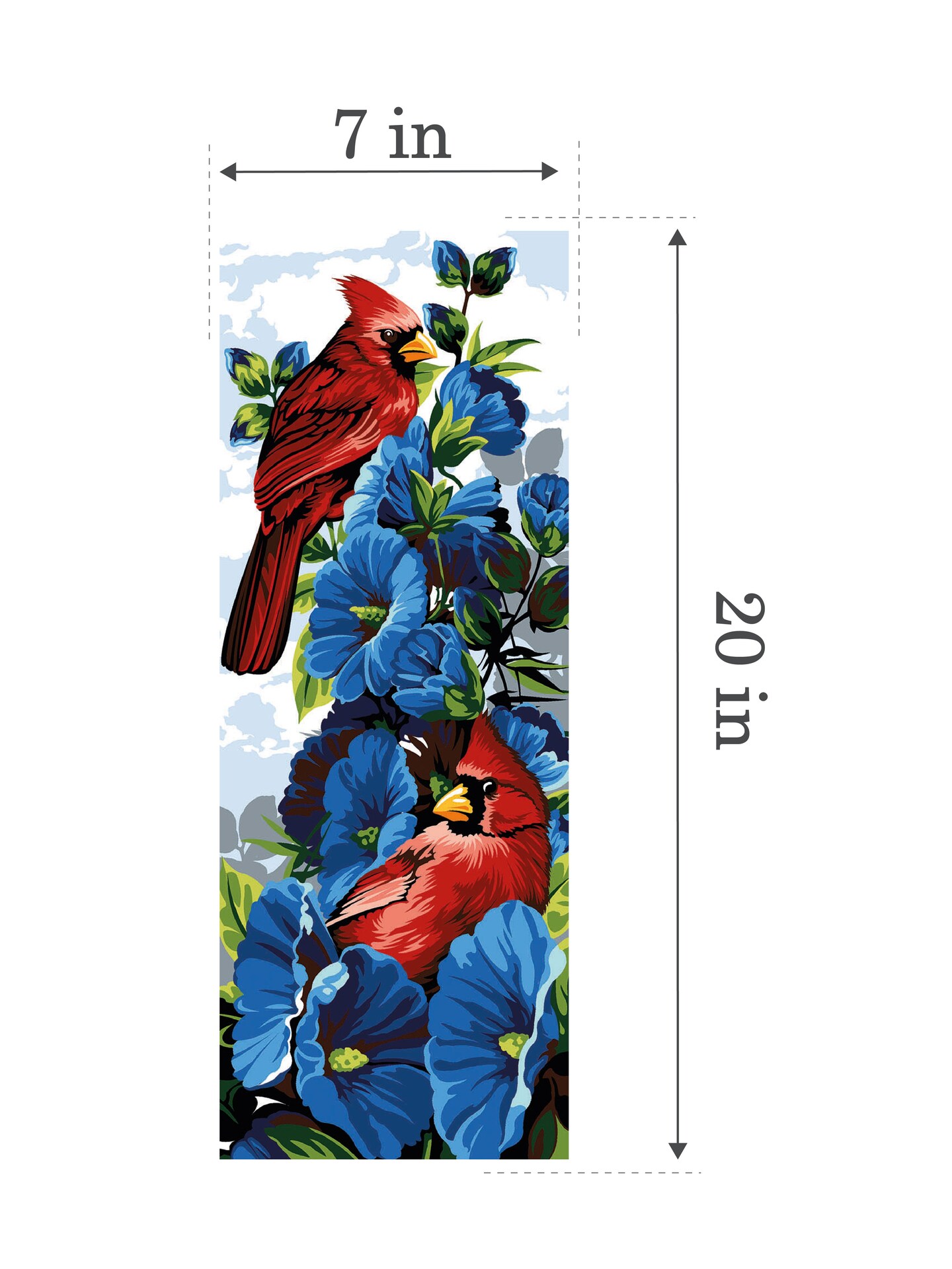 Needlepoint canvas for halfstitch without yarn Feather and Petal SE950.159 Seg De Paris Printed Tapestry Canvas