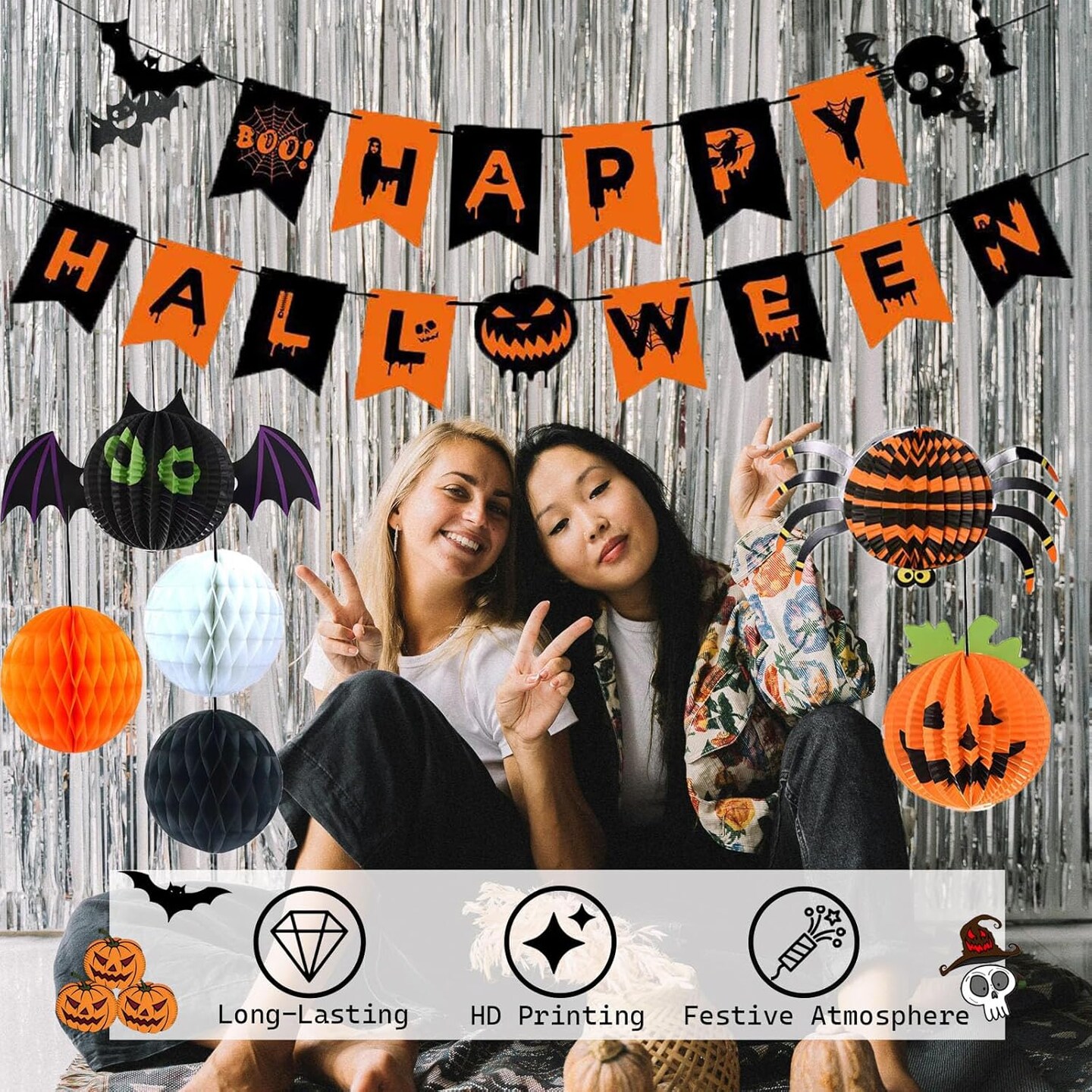 6 Pcs Halloween Banner Decorations Set