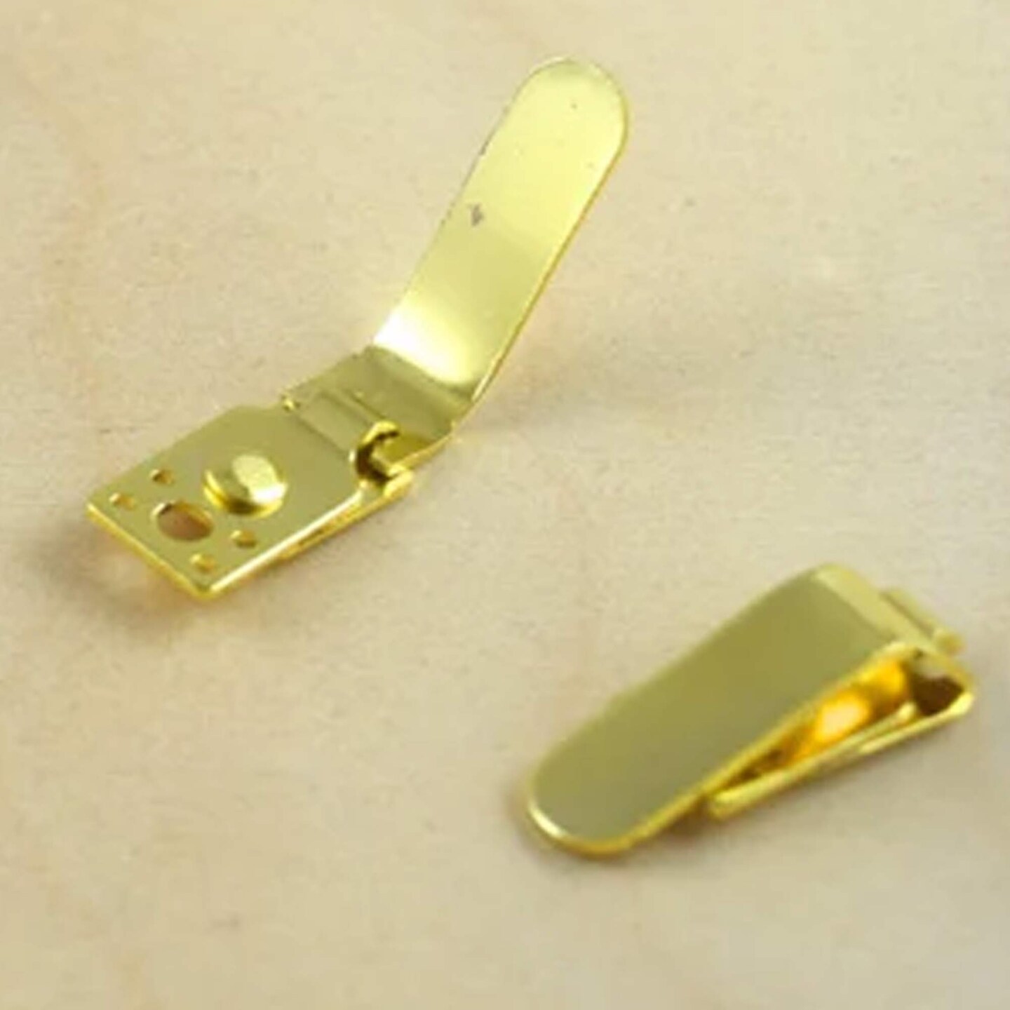 1&#x22; Silver Clip On Bow Tie Hardware Set of Two