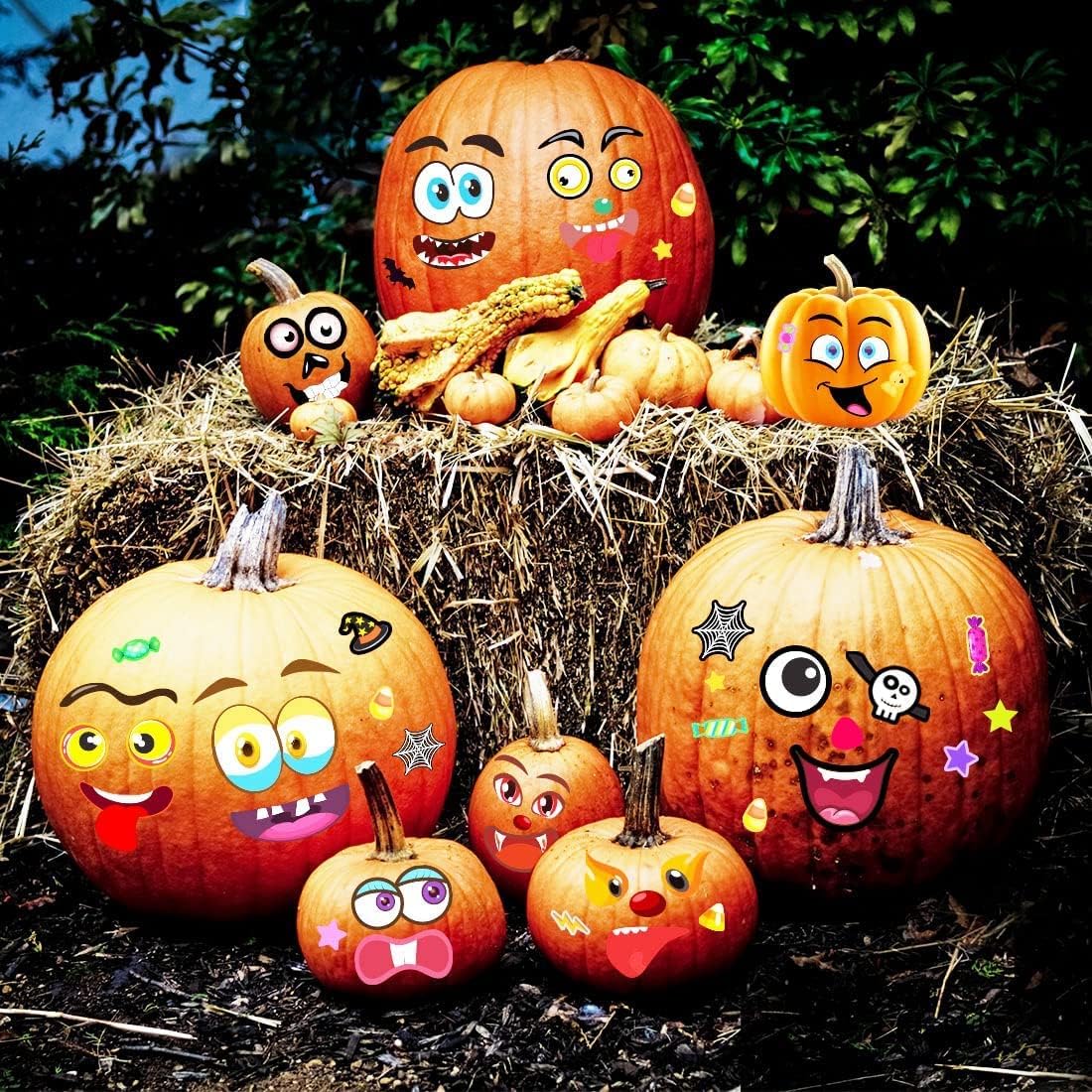 48Packs Pumpkin Stickers Decorating Kit
