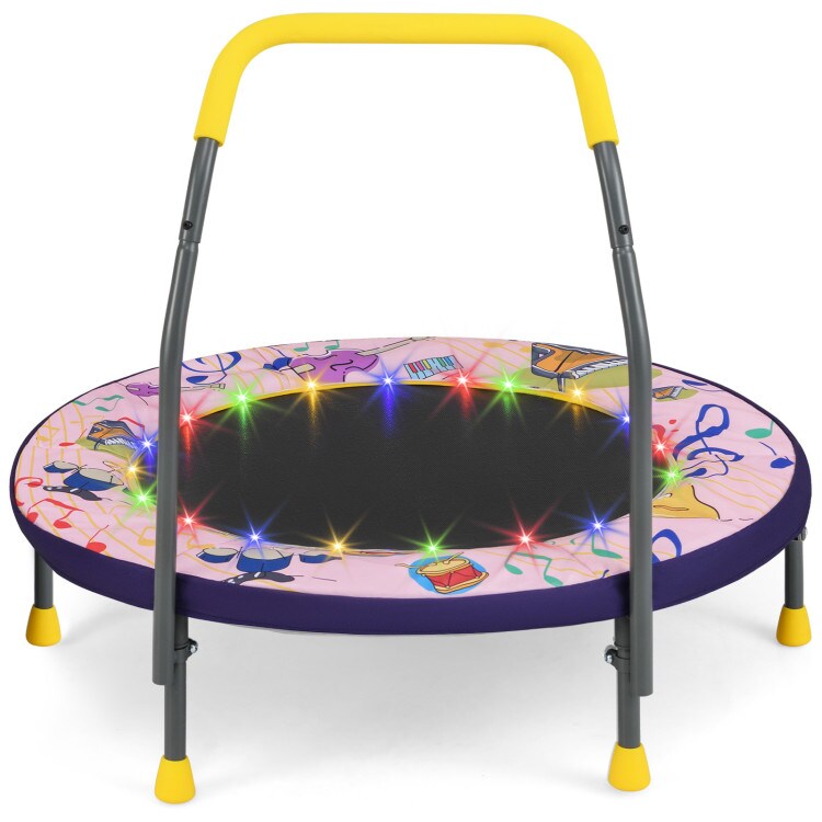 Small Rebounder Trampoline for Children – Foldable & Light-Up Design