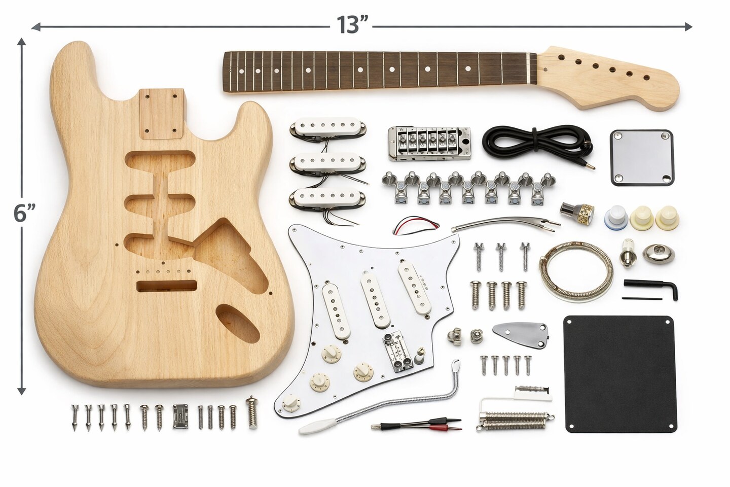 DIY Wooden Guitar Craft Kit 13" x 6" – Paint & Build Your Own Guitar – 20 Sets