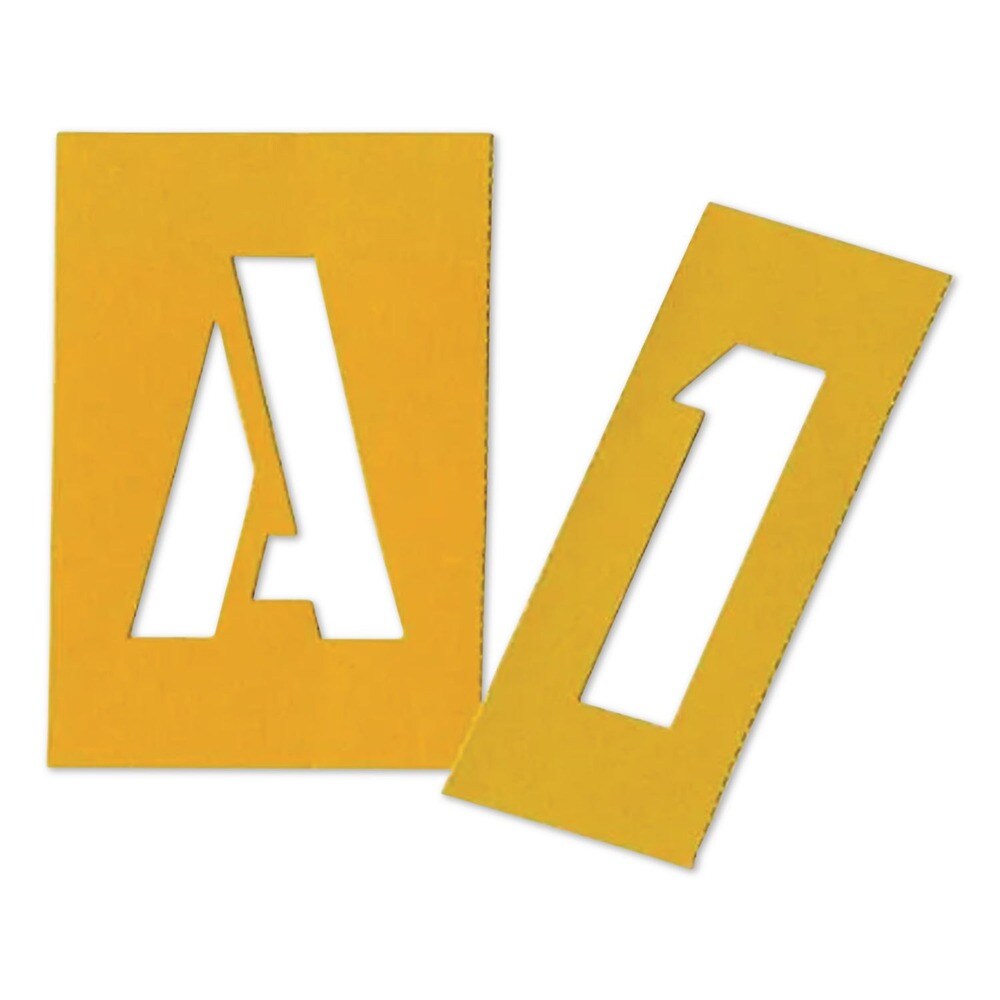 Chartpak 3 in. A-Z Set/0-9 Professional Lettering/Painting Stencils - Manila (1-Set)