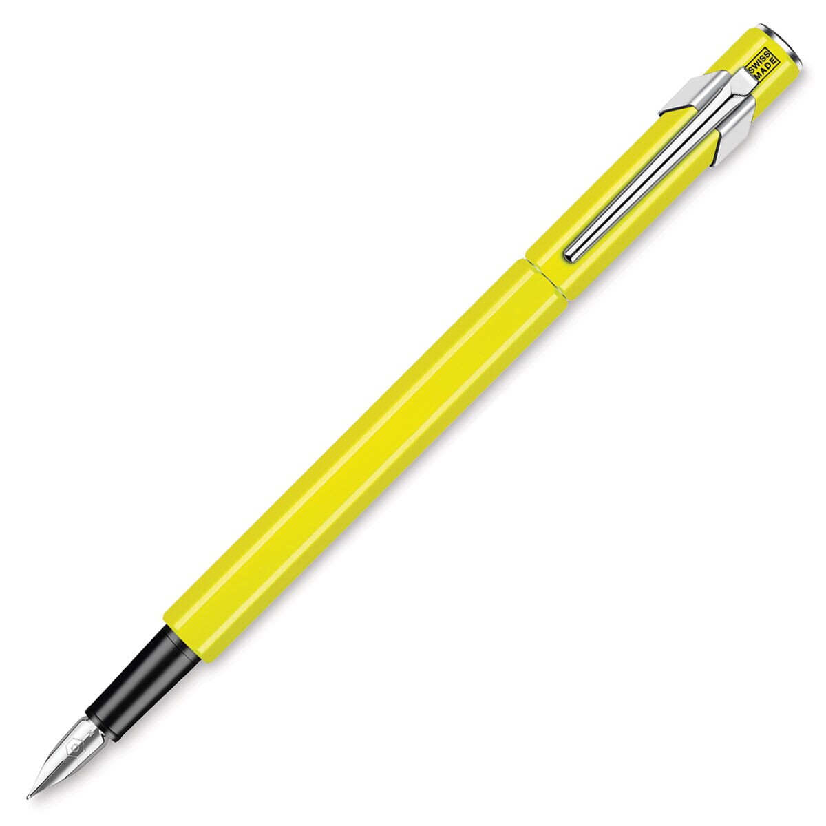 Caran d’Ache 849 Fountain Pen, Fluorescent Yellow, Medium Nib