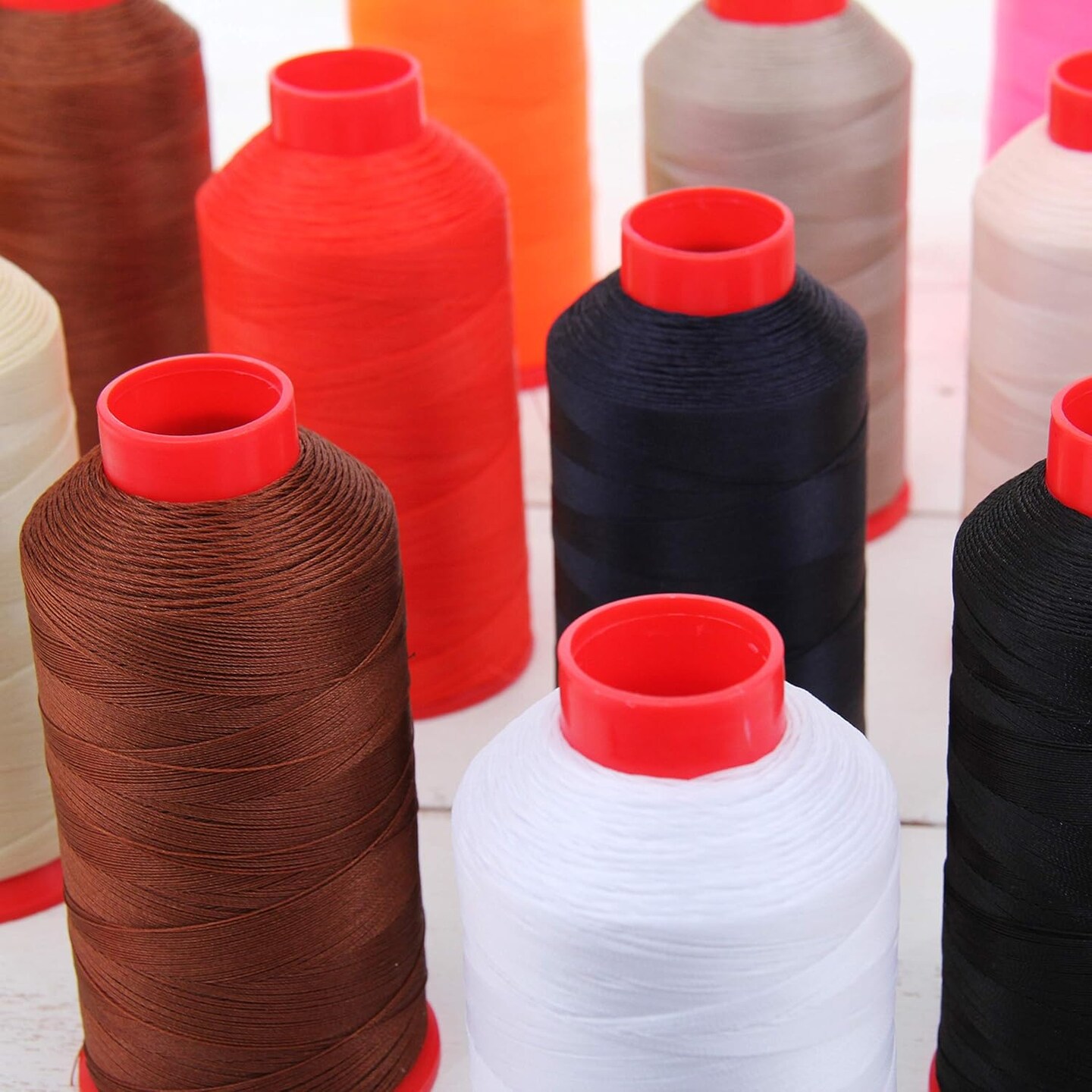 Threadart Heavy Duty Bonded Nylon Thread - 1650 yards (1500m) - Coated No Unravel - #69 T70 Size 210D/3 - For Upholstery, Leather, Vinyl, Weaving Hair, Denim, & More - 26 Colors Available