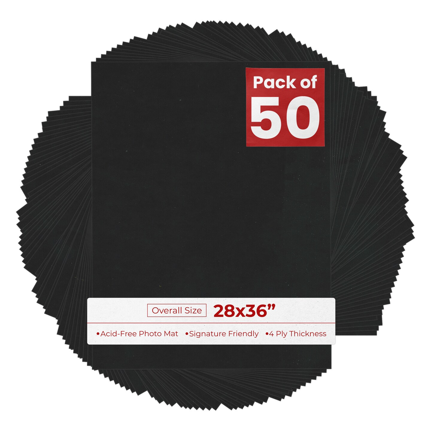 Black Suede 28x36 Uncut Mat Board - Blank Sheets, No Opening, Color ...