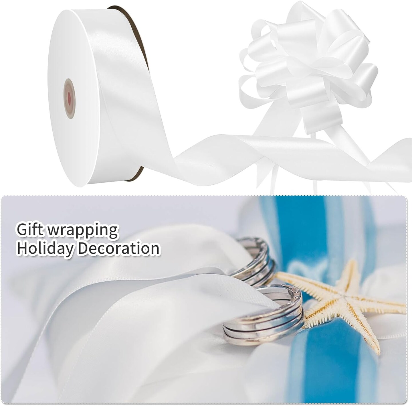 1-1/2 Inch 100 Yards Solid Satin Ribbon,Durable Satin Ribbons