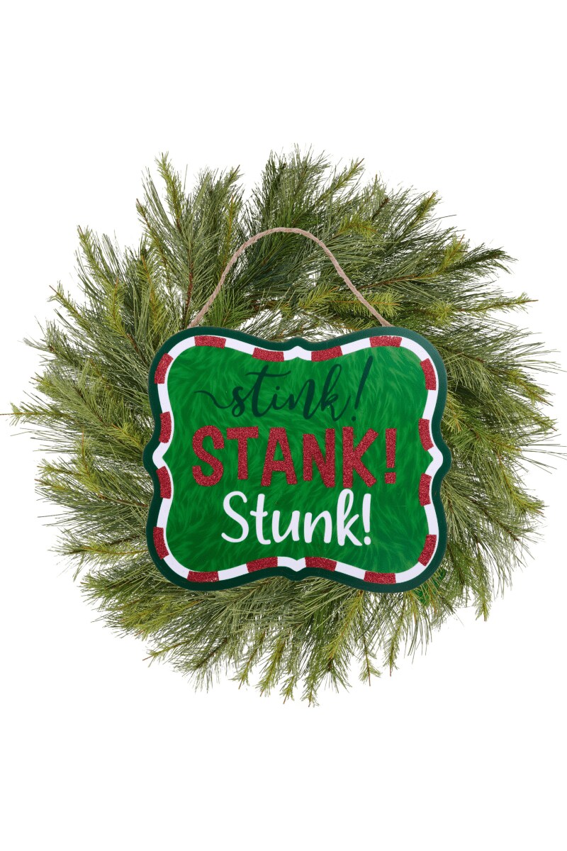10&#x22; Wooden Sign: Emerald Stink Stank Stunk
